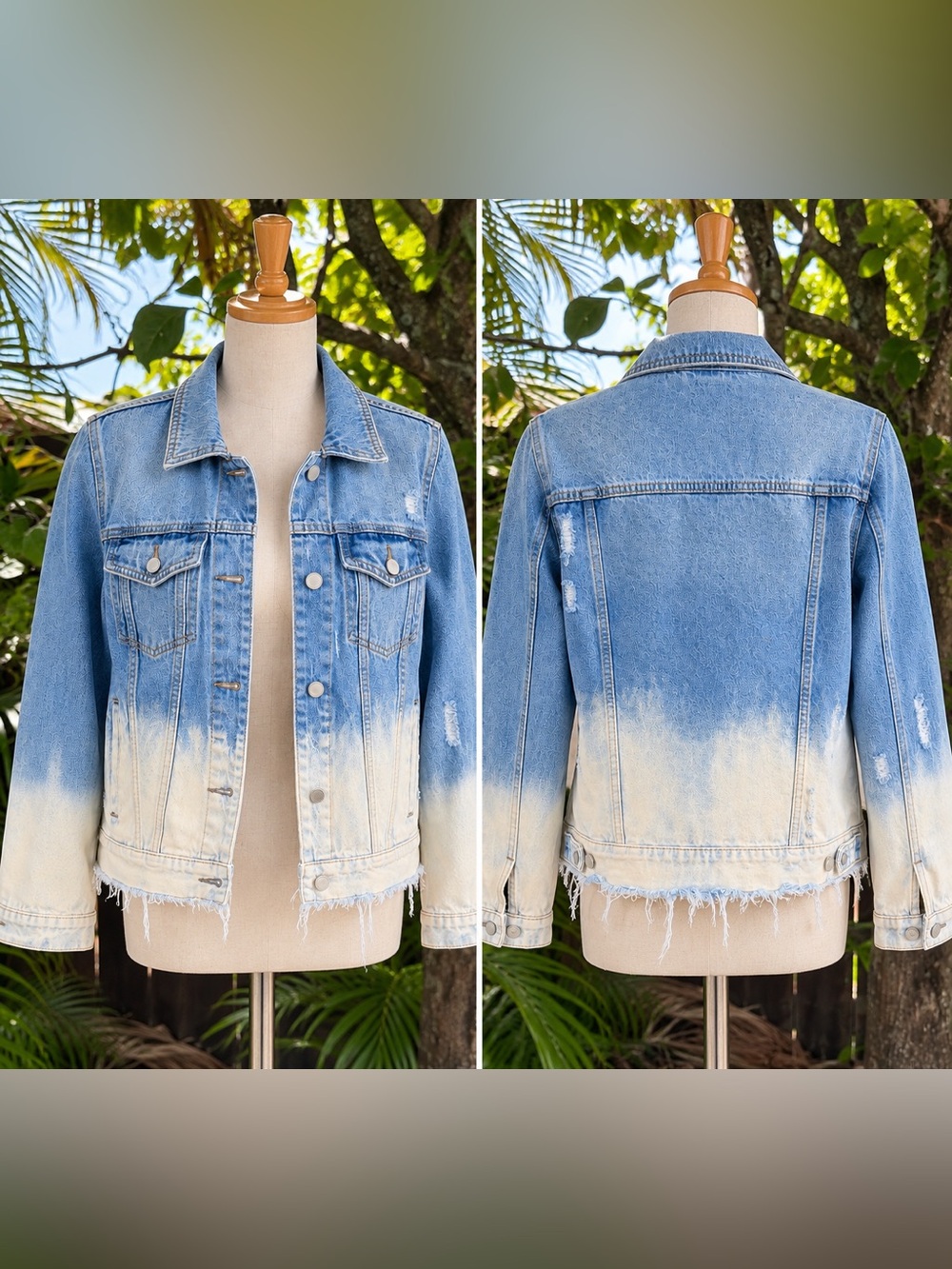 BLANK NYC Bleached Denim Jacket size small